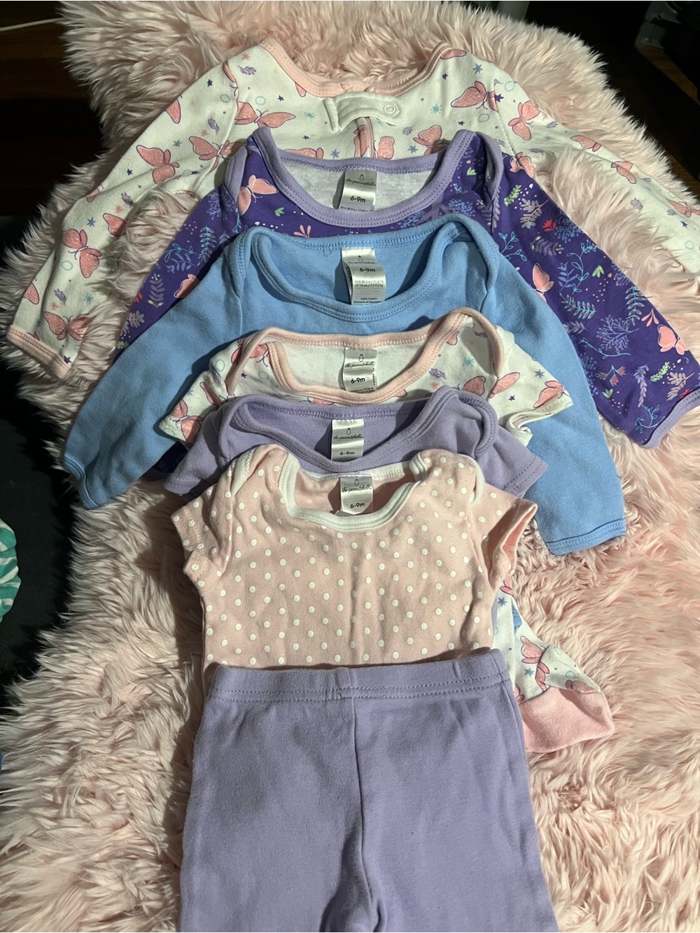 Girls' Mixed Purple & Pink Onesies + Pants